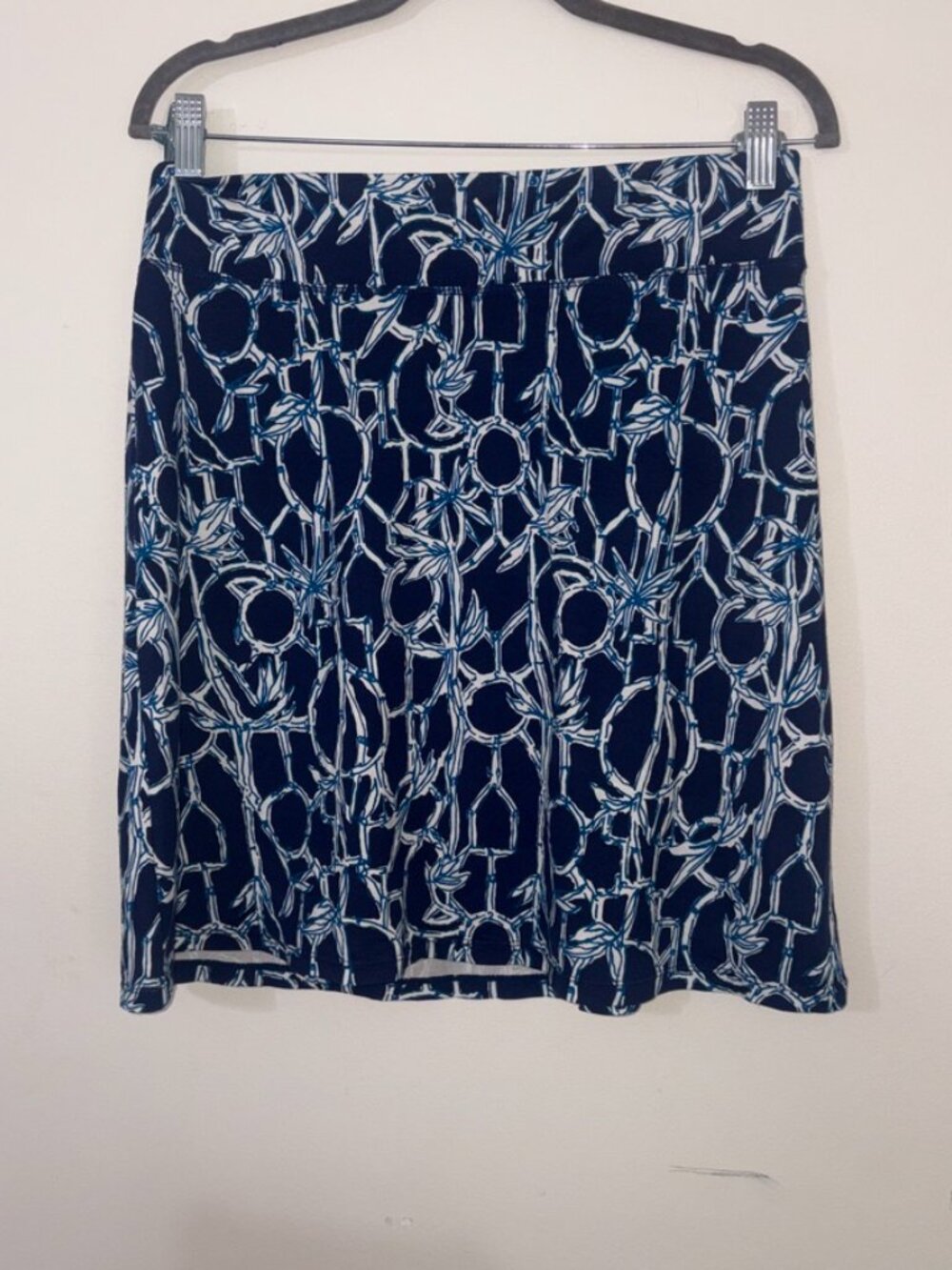 Women's Lilly Pulitzer Brenna Pull On Skirt High Tide Navy Lucy Bamboo size M - Picture 3 of 10